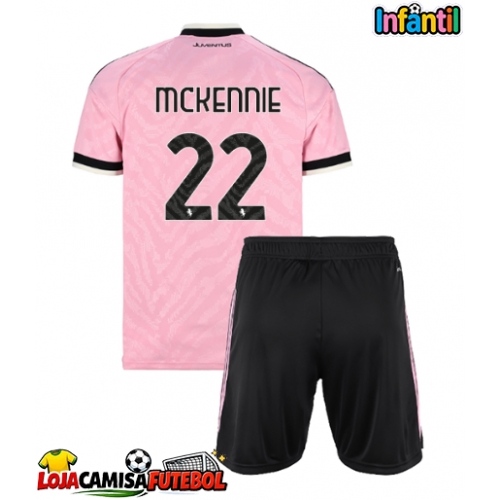 Camisa de Futebol Juventus Weston McKennie #22 Equipamento Secundário Infantil 2026-27 Manga Curta (+ Calças curtas)